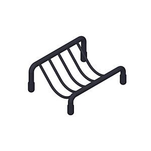 Porte-savon Giese 30006-14, modèle sur pied, pour lavabo, 70 mm, noir mat