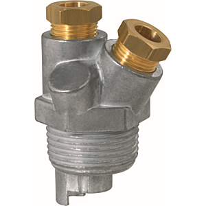 GOK gland fitting 1510010 AG R 1 x UA 8/10 mm, 2-hole design, with return