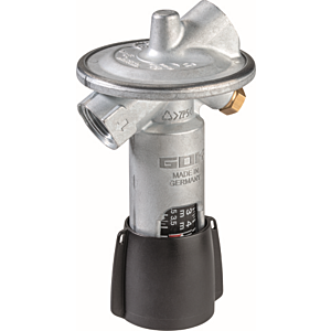 Dispositif de sécurité pour élévateur GOK HS-V.3/WHG 1551200 IG G 3/8 x IG G 3/8, à membrane, avec vis de blocage