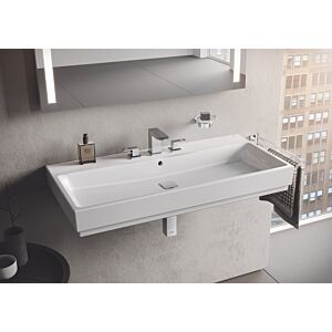 Grohe Waschtisch-3-Loch-Armatur Eurocube 20351000 mit Ablaufgarnitur, chrom