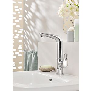 Grohe Eurostyle Waschtischarmatur 23569003 chrom, L-Size, Griff offen, mit Ablaufgarnitur