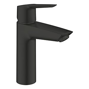 Grohe Start basin mixer M-Size 235752432 matt black, smooth body with push-open waste set 1 1/4&quot;