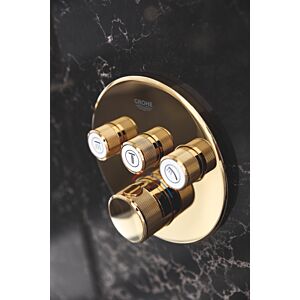 Grohe Smartcontrol trim set 29121GL0 cool sunrise, round, concealed thermostat, 3 shut-off valves