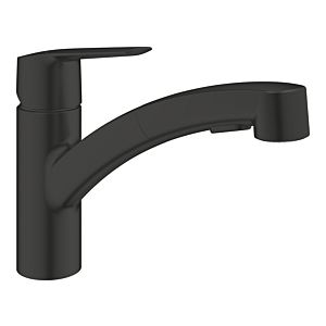 Grohe Start robinet de cuisine 303072431 noir mat, douchette extractible à double rinçage