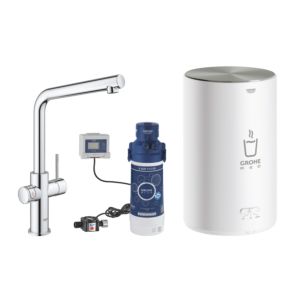 Grohe Red Duo Küchenarmatur 30327001 chrom, M-Size, L-Auslauf, mit Boiler