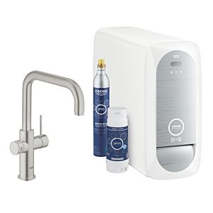 Grohe Blue Home Küchenarmatur 31456DC1 supersteel, U-Auslauf, Starter Kit