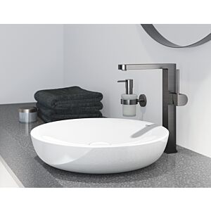 Grohe Plus mitigeur lavabo 32618AL3 taille XL, corps lisse, pour vasques sur pied, graphite dur brossé