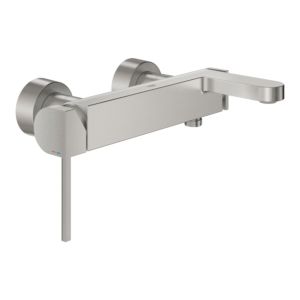 Grohe Plus mitigeur bain-douche 33553DC3 supersteel, régulateur de jet laminaire, montage mural