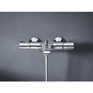 Grohe Grohtherm 800 mitigeur bain 34567000 chromé, montage mural, sécurité intrinsèque