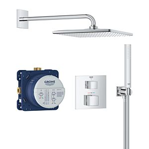 Grohe Precision Cube système de douche 34879000 encastré avec Vitalio Rain Mono 310 Cube, chromé