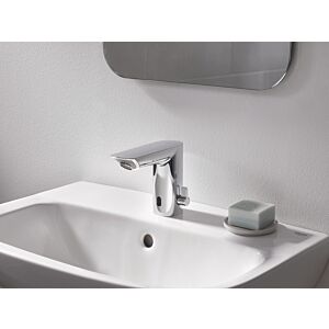 Grohe Bau Cosmopolitan E infrared washbasin fitting 36451000 chrome, with mixing, temperature limiter, 6 V lithium battery