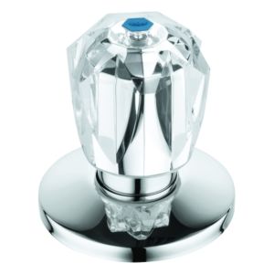 Grohe Oberteil 11544 3/4" f.UP-Vent. 11544000 Brillant Griff Markierung blau chrom