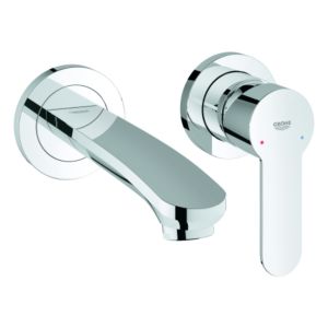 Grohe Eurostyle Cosmopolitan Fertigmontageset 19571002 chrom, 2-Loch-Waschtischarmatur, Metall-Hebelgriff, Ausladung 171 mm