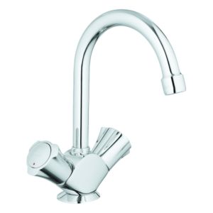 Grohe Costa Waschtischarmatur 21375001 chrom, schwenkbarer Rohrauslauf, Ablaufgarnitur