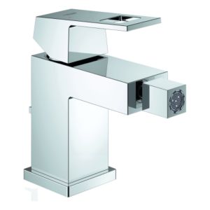 Grohe Eurocube Bidetarmatur 23138000 mit Ablaufgarnitur, chrom