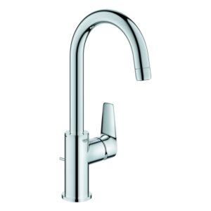 Grohe BauEdge Waschtischarmatur 23760001 1/2", L-Size, mit Ablaufgarnitur, Temperaturbegrenzer, chrom