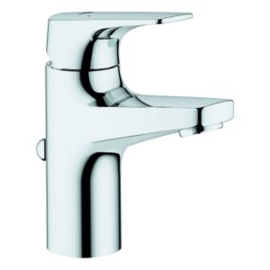Grohe BauFlow Waschtischarmatur S-Size 23801000 chrom, mit Ablaufgarnitur, Temperaturbegrenzer