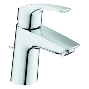 Grohe Eurosmart Waschtischarmatur 23965003 S-Size geneigt Version, chrom, Zugstangen-Ablaufgarnitur 1 1/4"