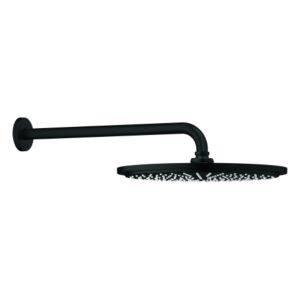 Ensemble de douche Grohe Rainshower Cosmopolitan 310, référence 260662430, bras de douche 38 cm, 1 jet, avec régulateur de débit, noir mat