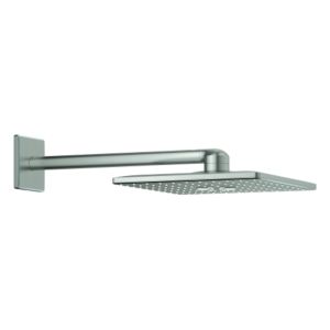 Grohe Rainshower match0 26479DC0 supersteel, bras de douche 43 cm, 2 modes de jet
