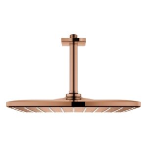 Grohe Rainshower Mono 310 Cube Kopfbrauseset 26566DA0 Deckenauslass 14,2cm, 1 Strahlart, mit Durchflusskonstanthalter, warm sunset