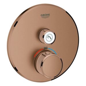 Grohe Smartcontrol trim set 29118DL0 warm sunset brushed, round, 2000 thermostat, 2000 shut- 2000 valve
