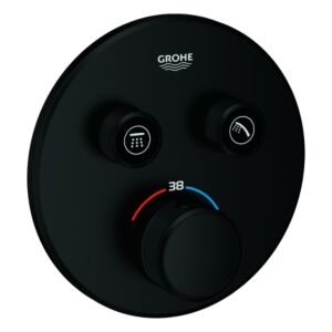 Grohe Grohtherm Smartcontrol Fertigmontageset 291192430 UP-Thermostat, 2 Absperrventile, rund, matt black