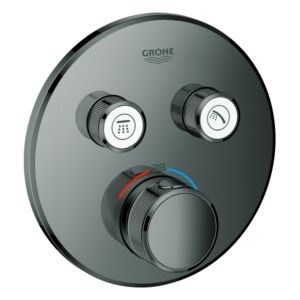 Grohe Smartcontrol trim set 29119A00 hard graphite, round, concealed thermostat, 2 shut-off valves