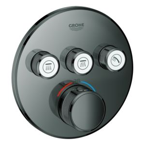 Grohe Smartcontrol trim set 29121A00 hard graphite, round, concealed thermostat, 3 shut-off valves