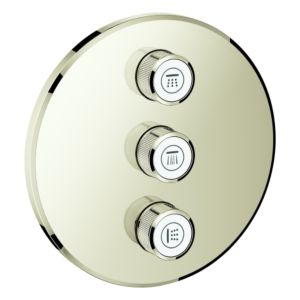 Grohe garnitures Grohtherm Smartcontrol 29122BE0 nickel poli, rond, vanne dissimulée à 3 voies