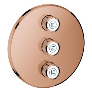 Grohe Smartcontrol jeu de garnitures 29122DA0 coucher de soleil chaud, rond, soupape dissimulée à 3 voies