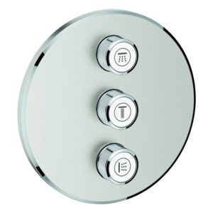 Grohe garnitures Grohtherm Smartcontrol 29122DC0 supersteel, rond, vanne dissimulée à 3 voies