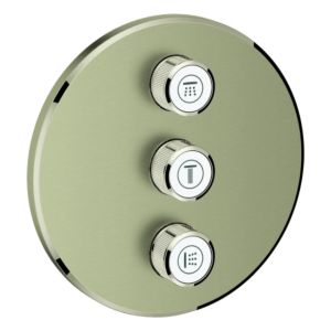 Grohe Grohtherm Smartcontrol Fertigmontageset 29122EN0 nickel gebürstet, rund, UP-Ventil 3-fach