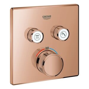 Grohe Smartcontrol installation set 29124DA0 concealed thermostat, 2 shut-off valves, square, warm sunset
