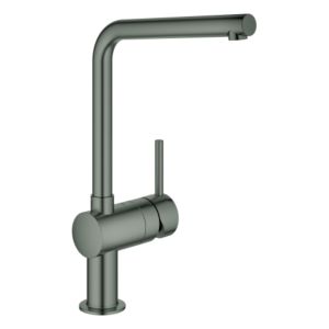 Grohe Minta Spültisch-Einhebelmischer 31375AL0 hard graphite gebürstet, schwenkbarer L-Auslauf