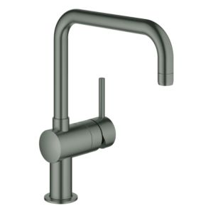 Grohe Minta Spültisch-Einhebelmischer 32488AL0 hard graphite gebürstet, schwenkbarer U-Auslauf