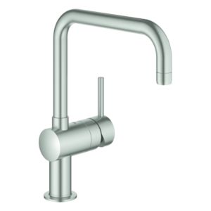 Grohe Spültischeinhebelmischer Minta U-Auslauf, schwenkbar, supersteel