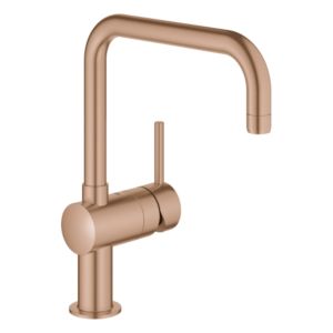 Grohe Minta Spültisch-Einhebelmischer 32488DL0 warm sunset gebürstet, schwenkbarer U-Auslauf