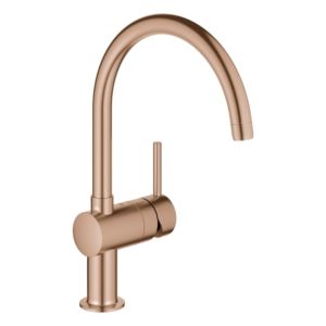 Grohe Minta Spültisch-Einhebelmischer 32917DL0 warm sunset gebürstet, schwenkbarer Rohrauslauf, C-Auslauf