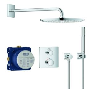 Grohe Grohtherm concealed shower system 34730000 chrome, with concealed thermostat, shower arm 42.2cm