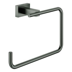 Grohe Essentials Cube Handtuchring 40510AL1 verdeckte Befestigung, hard graphite gebürstet