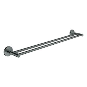 Grohe Essentials Doppel-Badetuchhalter 40802A01 60cm, verdeckte Befestigung, hard graphite
