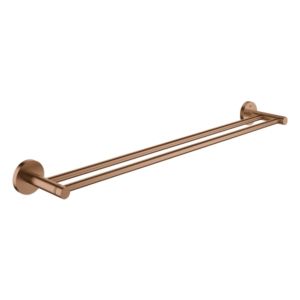 Grohe Essentials Doppel-Badetuchhalter 40802DL1 60cm, verdeckte Befestigung, warm sunset gebürstet