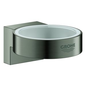 Grohe Selection Halter 41027AL0 hard graphite gebürstet, für Glas und, Seifenspender