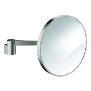 Miroir cosmétique Grohe Selection 41077DC0, grossissement x7, fixation murale, sans éclairage, acier inoxydable