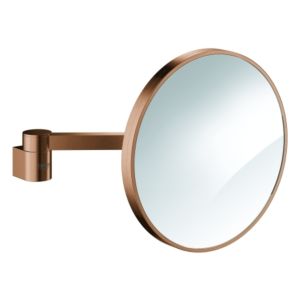 Miroir cosmétique Grohe Selection 41077DL0, grossissement x7, fixation murale, sans éclairage, finition brossée « coucher de soleil chaud »
