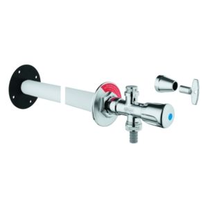 Grohe Außenwandventil Bausatz Eurotec 41208000 DN15, mit Steckschlüssel, chrom