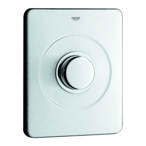 Grohe plaque de recouvrement 43193 Inox 43193000 avec l&#39; actionnement du bouton-poussoir