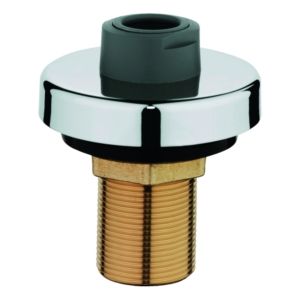 Grohe hose feed-through 46487 46487IX0 3-hole tub combination. chrome / dark gray