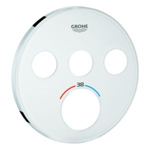Grohe rosace 49036 49036LS0 UP-THM rond avec 3 ASV blanc lune